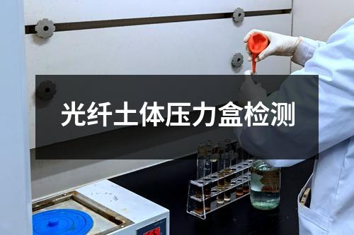 光纤土体压力盒检测