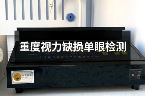 重度视力缺损单眼检测