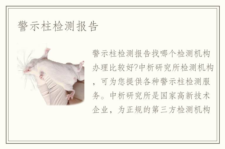 警示柱检测报告