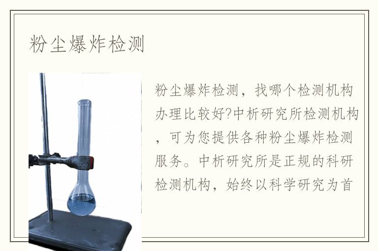 粉尘爆炸检测