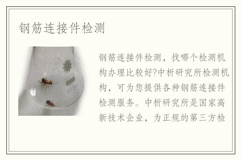 钢筋连接件检测