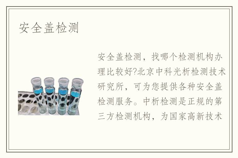 安全盖检测